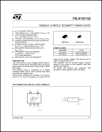 74LX1G132CTR datasheet: LOW VOLTAGE SINGLE 2-INPUT SCHMITT NAND GATE 74LX1G132CTR