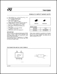 74V1G00STR datasheet: SINGLE 2-INPUT NAND GATE 74V1G00STR