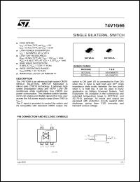 74V1G66CTR datasheet: SINGLE BILATERAL SWITCH 74V1G66CTR