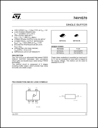 74V1G70STR datasheet: SINGLE BUFFER 74V1G70STR