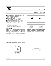 74V1T70CTR datasheet: SINGLE BUFFER 74V1T70CTR