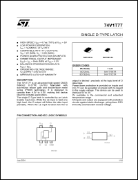 74V1T77CTR datasheet: SINGLE D-TYPE LATCH 74V1T77CTR