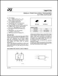 74V1T79CTR datasheet: SINGLE POSITIVE EDGE TRIGGERED D-TYPE FLIP-FLOP 74V1T79CTR