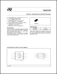 74V2T05CTR datasheet: TRIPLE INVERTER (OPEN DRAIN) 74V2T05CTR