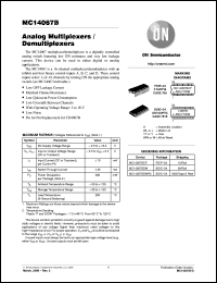 MC14067BDW datasheet: Analog Multiplexers/Demultiplexers MC14067BDW