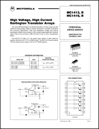 MC1416D datasheet: High Voltage, High Current Darlington Transistor Arrays MC1416D