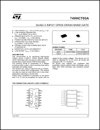 74VHCT03AMTR datasheet: QUAD 2-INPUT OPEN DRAIN NAND GATE 74VHCT03AMTR