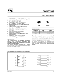 74VHCT04AM datasheet: HEX INVERTER 74VHCT04AM