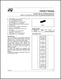 74VHCT16245ATTR datasheet: 16-BIT BUS TRANSCEIVER (3-STATE) 74VHCT16245ATTR