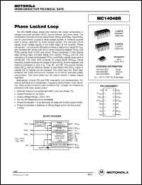 MC14046BDW datasheet: Phase Locked Loop MC14046BDW