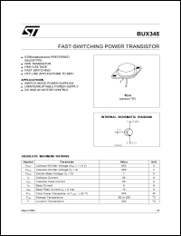 BUX348 datasheet: FAST-SWITCHING POWER TRANSISTOR BUX348