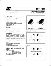 ESDA17SC6 datasheet: QUAD TRANSIL ARRAY FOR ESD PROTECTION ESDA17SC6