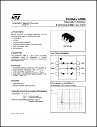 ESDA6V1-5W6 datasheet: TRANSIL ARRAY FOR ESD PROTECTION ESDA6V1-5W6