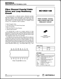 MC10SX1189D datasheet: Fibre Channel Coaxial Cable Driver and Loop Resiliency Circuit MC10SX1189D