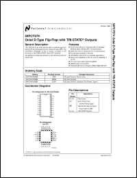 5962-89513012A datasheet: Octal D-Type Flip-Flop with TRI-STATE Outputs 5962-89513012A