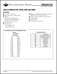 WMS256K16L-17DLM datasheet: 17ns; 256K x 16 monilithic SRAM, SMD 5962-96902 WMS256K16L-17DLM