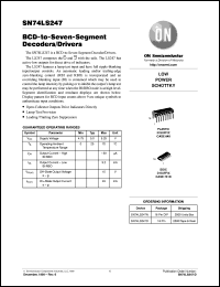 SN74LS247D datasheet: BCD-to-Seven-Segment Decoders/Drivers SN74LS247D