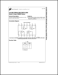 JM38510/30001SC datasheet: Quad 2-Input NAND Gate JM38510/30001SC