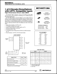 MC74HCT138AFL2 datasheet: 1-of-8 Decoder/Demultiplexer MC74HCT138AFL2