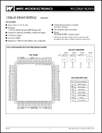 WS128K48-35G4WC datasheet: 35ns; 5V power supply; 128K x 48 SRAM module WS128K48-35G4WC