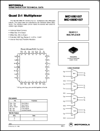 MC100E157FNR2 datasheet: Quad 2:1 Mux, Separate Selects MC100E157FNR2