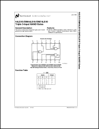 JM38510/30005SC datasheet: Triple 3-Input NAND Gate JM38510/30005SC