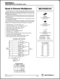 MC74VHC157MEL datasheet: Quad 2-Channel Multiplexer MC74VHC157MEL