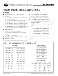 WF128K32N-60H1C5 datasheet: 60ns; 5V power supply; 128K x 32 flash module, SMD 5962-94716 WF128K32N-60H1C5