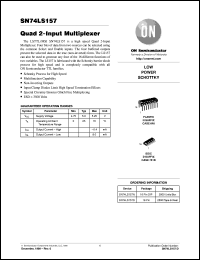 SN74LS157ML1 datasheet: Quad 2-Input Multiplexer SN74LS157ML1