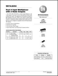 SN74LS253M datasheet: Dual  4-Input Multiplexer with 3-State Outputs SN74LS253M