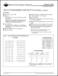 WF2M32-150HC5 datasheet: 150ns; 5V power supply; 2M x 32 flash module, SMD 5962-97531 - pending WF2M32-150HC5