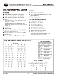 WSE128K16-42H1M datasheet: 42ns; 5V power supply; 128K x 16 SRAM / EEPROM module WSE128K16-42H1M