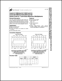 JM38510/30903BF datasheet: Quad 2-to-1 Line Data Selector/Multiplexer JM38510/30903BF