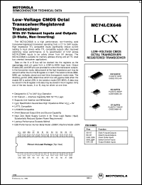 MC74LCX646DWR2 datasheet: Low-Voltage CMOS Octal Transceiver/Registered Transceiver with 5V Tolerant Inputs and Outp MC74LCX646DWR2
