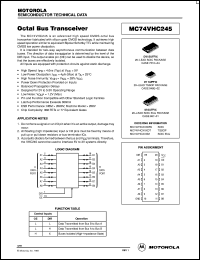 MC74VHC245DT datasheet: Octal Bus Transceiver MC74VHC245DT