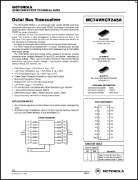 MC74VHCT245AMEL datasheet: Octal Bus Transceiver (TTL Compatible) MC74VHCT245AMEL