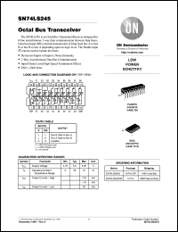 SN74LS245DWR2 datasheet: Octal Bus Tranceiver SN74LS245DWR2