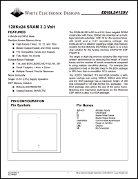 EDI8L24129V15BI datasheet: 15ns; 3.3V power supply; 128K x 24 SRAM EDI8L24129V15BI