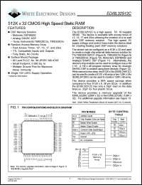 EDI8L32512C15AI datasheet: 15ns; 5V power supply; 512K x 32 CMOS high speed static RAM EDI8L32512C15AI