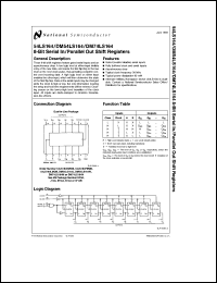 JM38510/30605SD datasheet: 8-Bit Serial In/Parallel Out Shift Register with Asynchronous Clear JM38510/30605SD