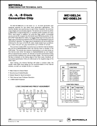 MC100EL34DR2 datasheet:  2,  4,  8 Clock Generation Chip MC100EL34DR2