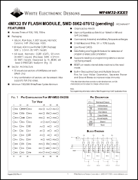 WF4M32-150H2C5 datasheet: 150ns; 5V power supply; 4M x 32 flash module, SMD 5962-97612 - pending WF4M32-150H2C5