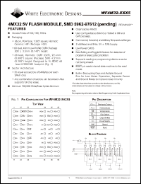 WF4M32-150H2M5A datasheet: 150ns; 5V power supply; 4M x 32 flash module, SMD 5962-97612 - pending WF4M32-150H2M5A