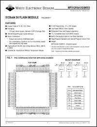 WF512K64-150G4WM5 datasheet: 150ns; 5V power supply; 512K x 64 flash module WF512K64-150G4WM5