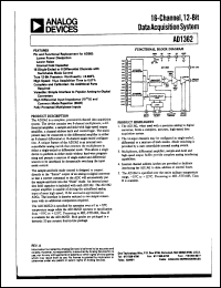 AD1362SD datasheet: 5.5V; 16-channel, 12-bit data acquisition system AD1362SD