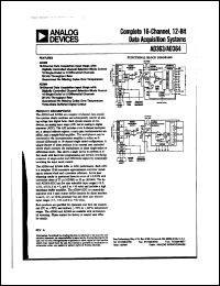 AD363RSD datasheet: 5.5V; complete 16-channel, 12-bit data acquisition system AD363RSD