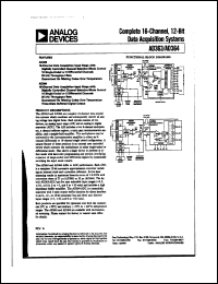 AD363RJD datasheet: 5.5V; complete 16-channel, 12-bit data acquisition system AD363RJD