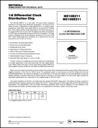 MC100E211FNR2 datasheet: 1:6 Differential Clock Distribution Chip MC100E211FNR2