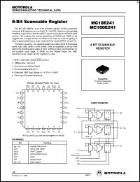 MC100E241FNR2 datasheet: 8-Bit Scannable Register MC100E241FNR2