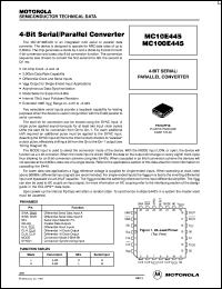 MC100E445FNR2 datasheet: 1:4 Serial/Parallel Converter MC100E445FNR2